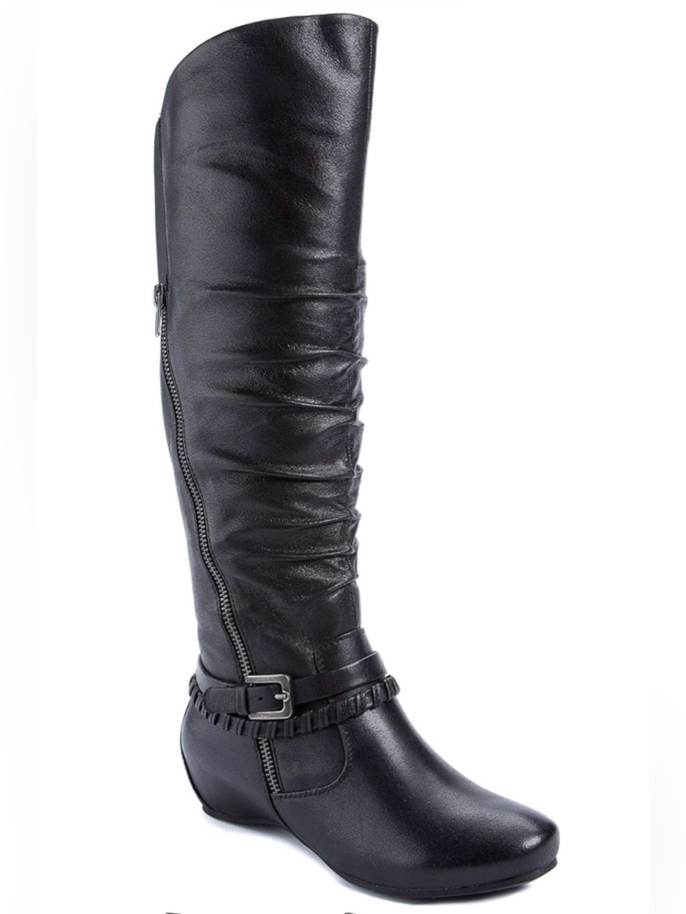 Baretraps Shaina Wedge Heel High Black Boot Size 8